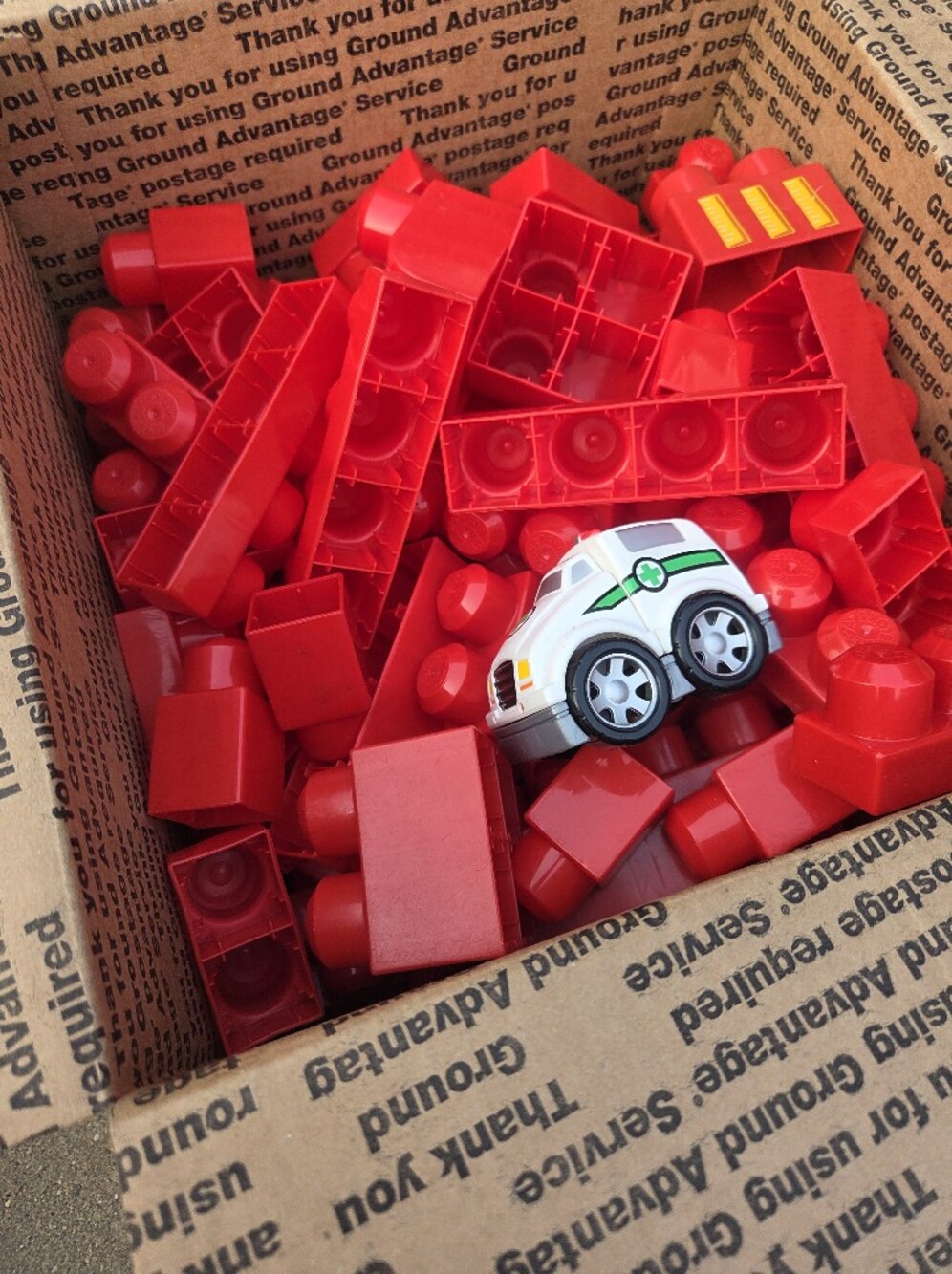 MEGA BLOKS Building Blocks Bundle - All Red, Different Sizes